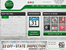 Tablet Screenshot of mainstreettireandauto.com